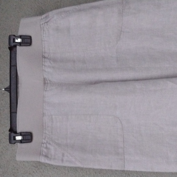 Allen Allen Oatmeal Linen Pull-on Pants M - Picture 3 of 11